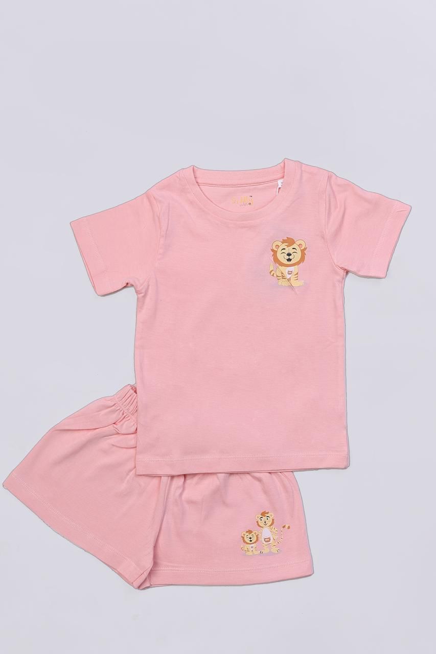 Cubby Playset in Blush-Supima Cotton T-shirt & Shorts set