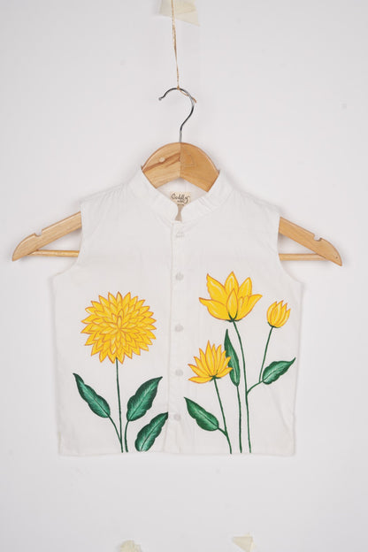 Cuddly Cubs Yellow Petals Hand Painted Jacket