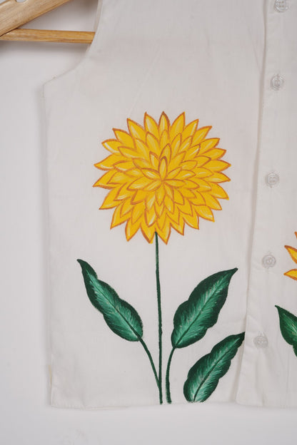 Cuddly Cubs Yellow Petals Hand Painted Jacket