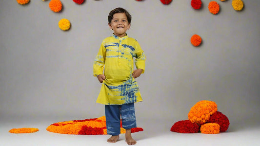 Yellow Daze Tie-Dye Set:Boy Cub Standing