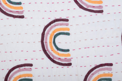 Rainbow Dreams Cotton Baby Quilt
