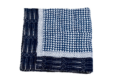 Mystic Blue Handcrafted Reversible Quilt