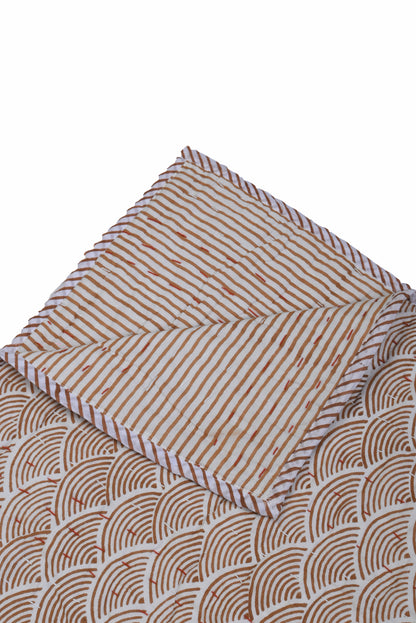 Earthy Arches Cotton Reversible Quilt