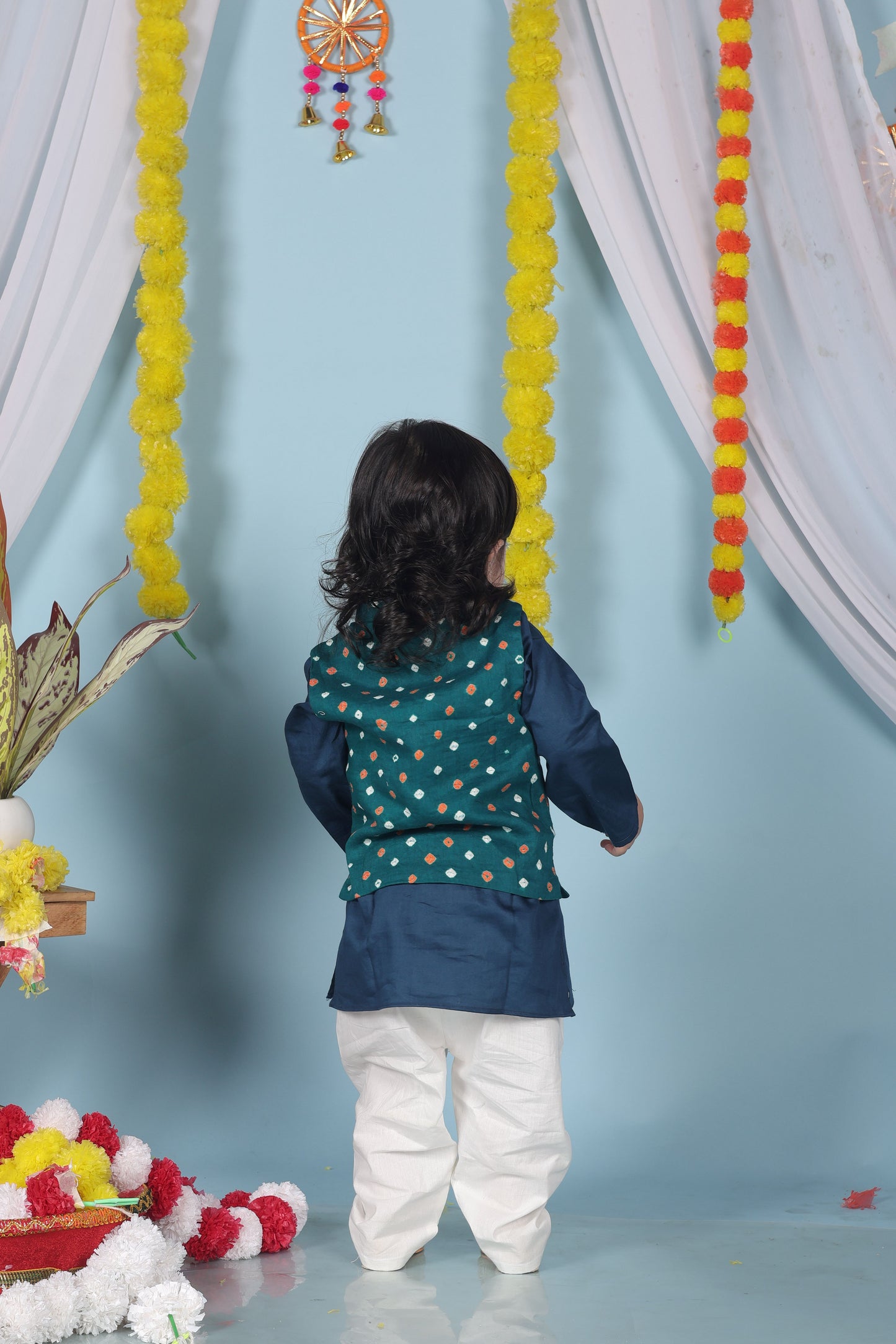 Forest Jewel Jacket Set (With Kurta Pyjama)